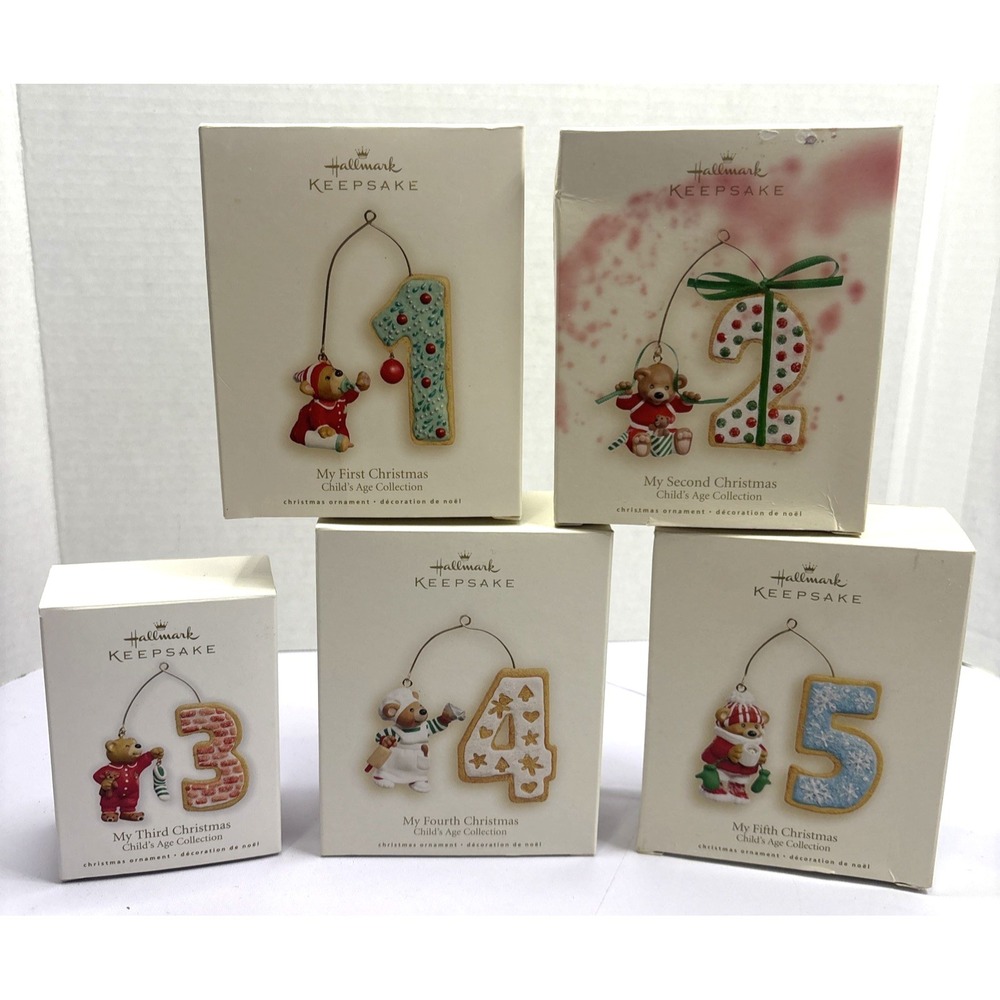 Hallmark Ornament Collect Years 1-5 Christmas Child's Age Collection